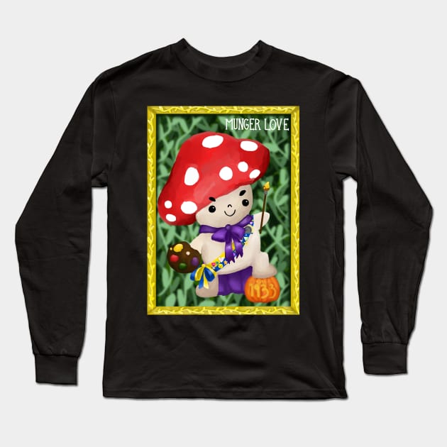 Wellesley College Munger Mungie the Fungi Long Sleeve T-Shirt by avadoodle